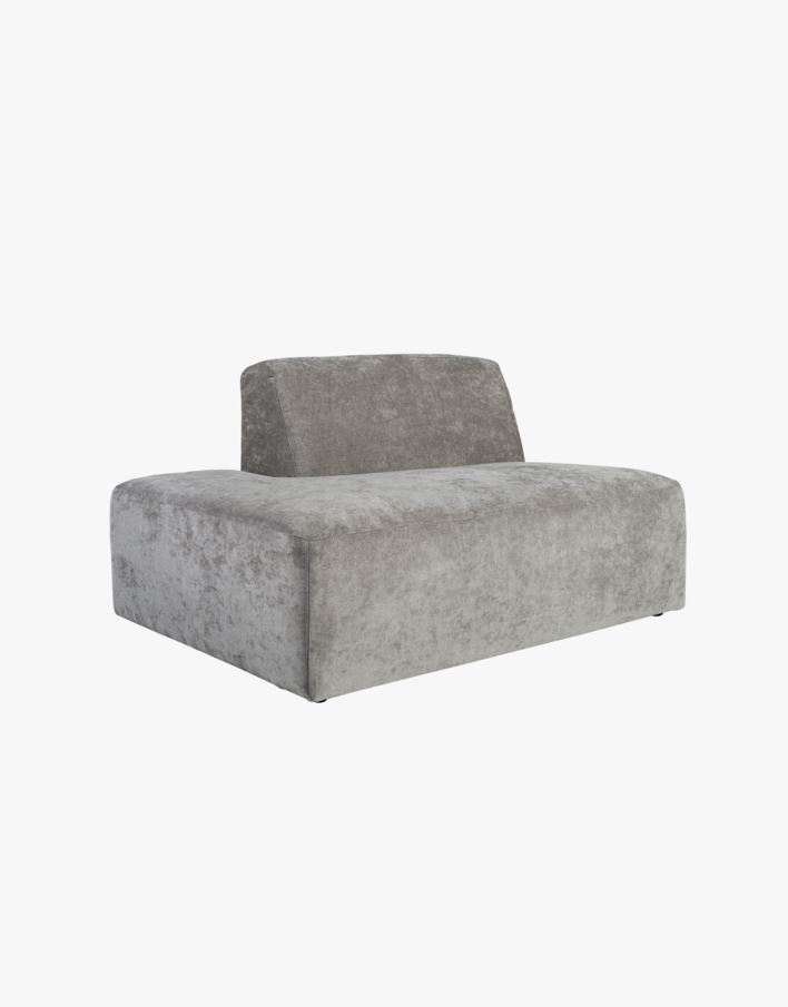 Modulsoffa divan vänster grå - 134x93x73 cm grå - 1