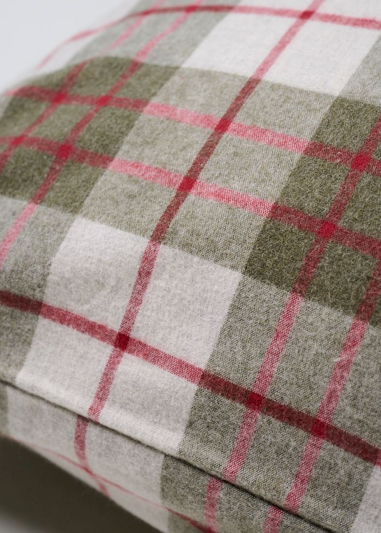 Örngott i garnfärgad flanell multi/röd - 2