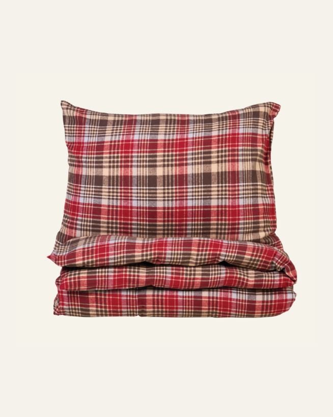 Påslakanset i garnfärgad flanell multi - 230x220 cm multi - 1