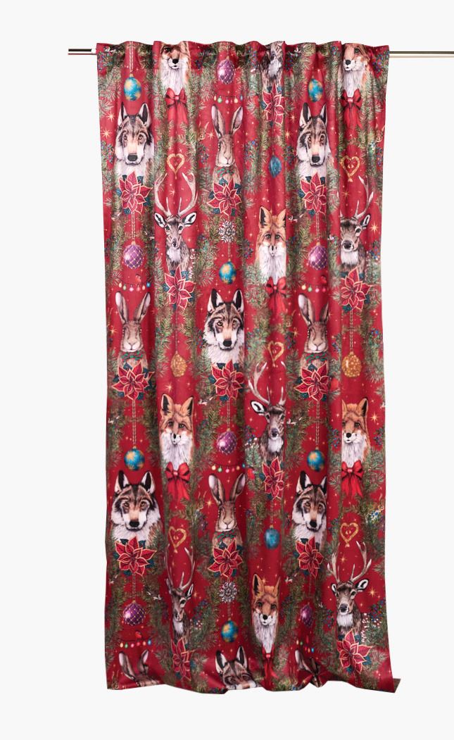 Gardin multi/röd - 140x240 cm multi/röd - 1