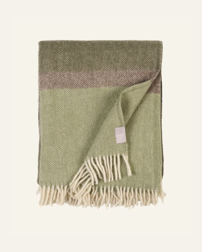 Ullpläd multi/grön - 130x170 cm multi/grön - 1