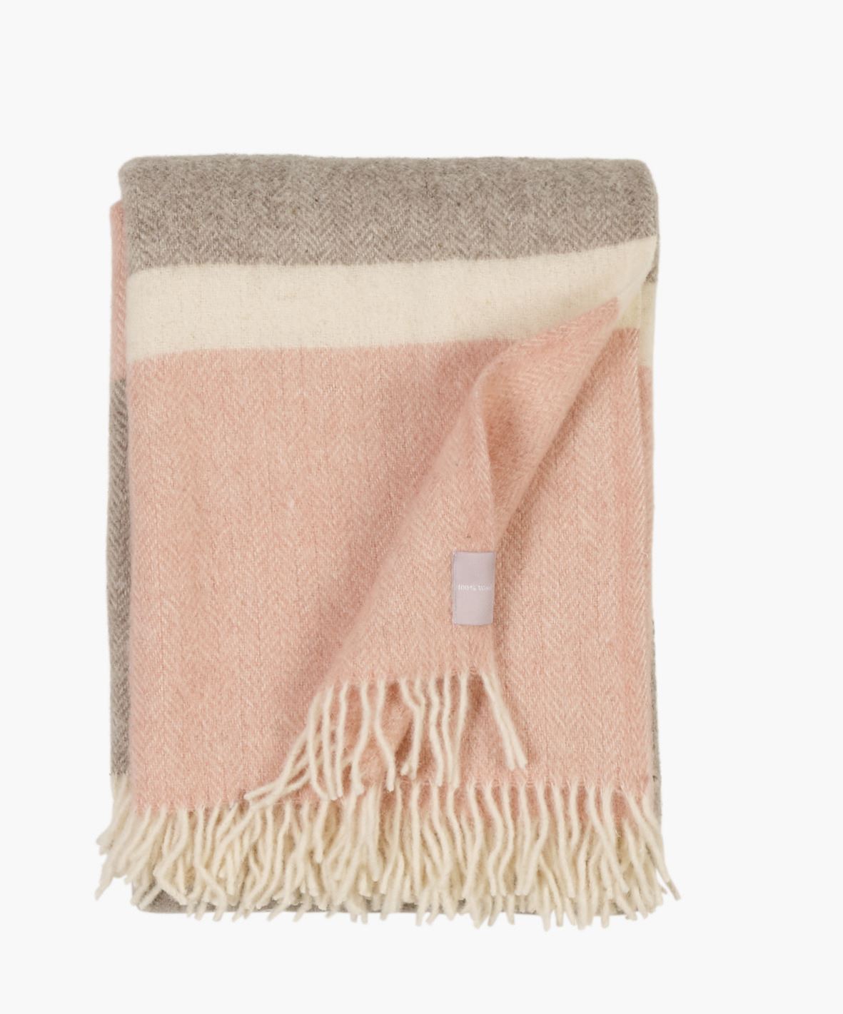 Ullpläd multi/rosa - 130x170 cm multi/rosa - 1