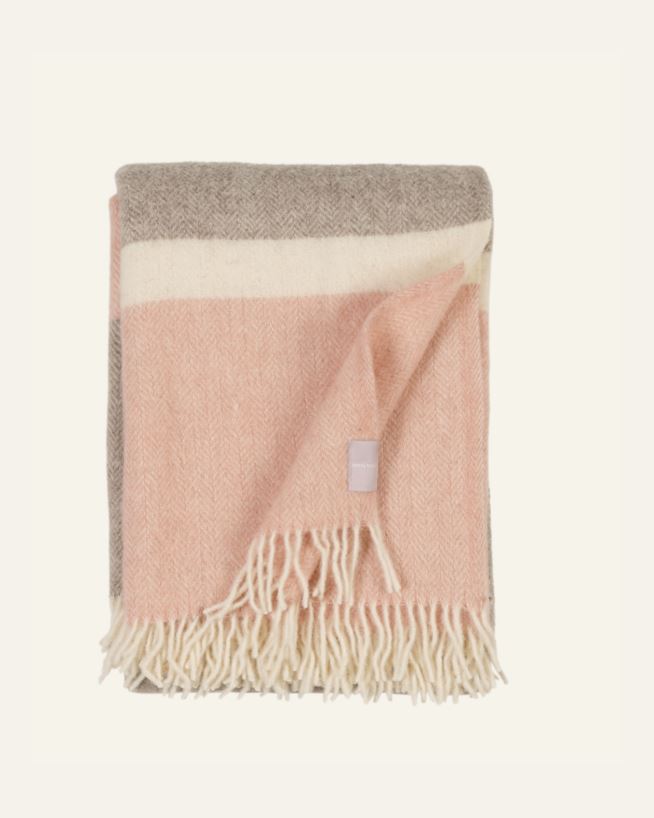 Ullpläd multi/rosa - 130x170 cm multi/rosa - 1