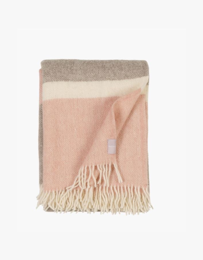 Ullpläd multi/rosa - 130x170 cm multi/rosa - 1