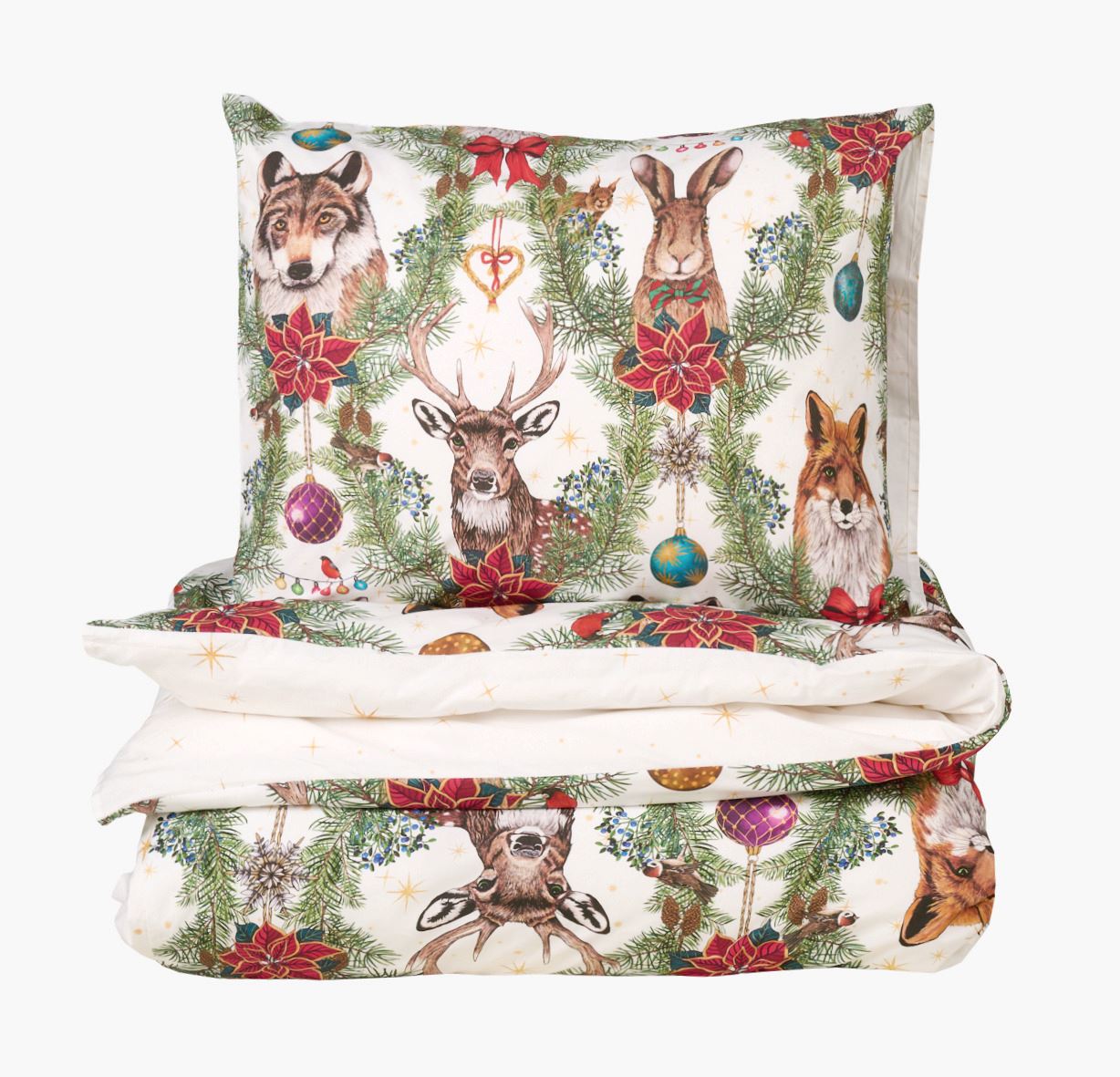 Påslakanset i percale offwhite - 150x210 cm offwhite - 1