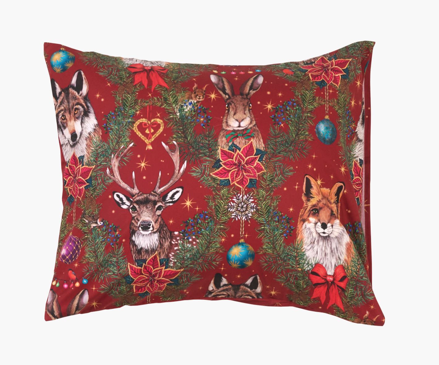 NW Friends örngott i percale röd - Hemtex