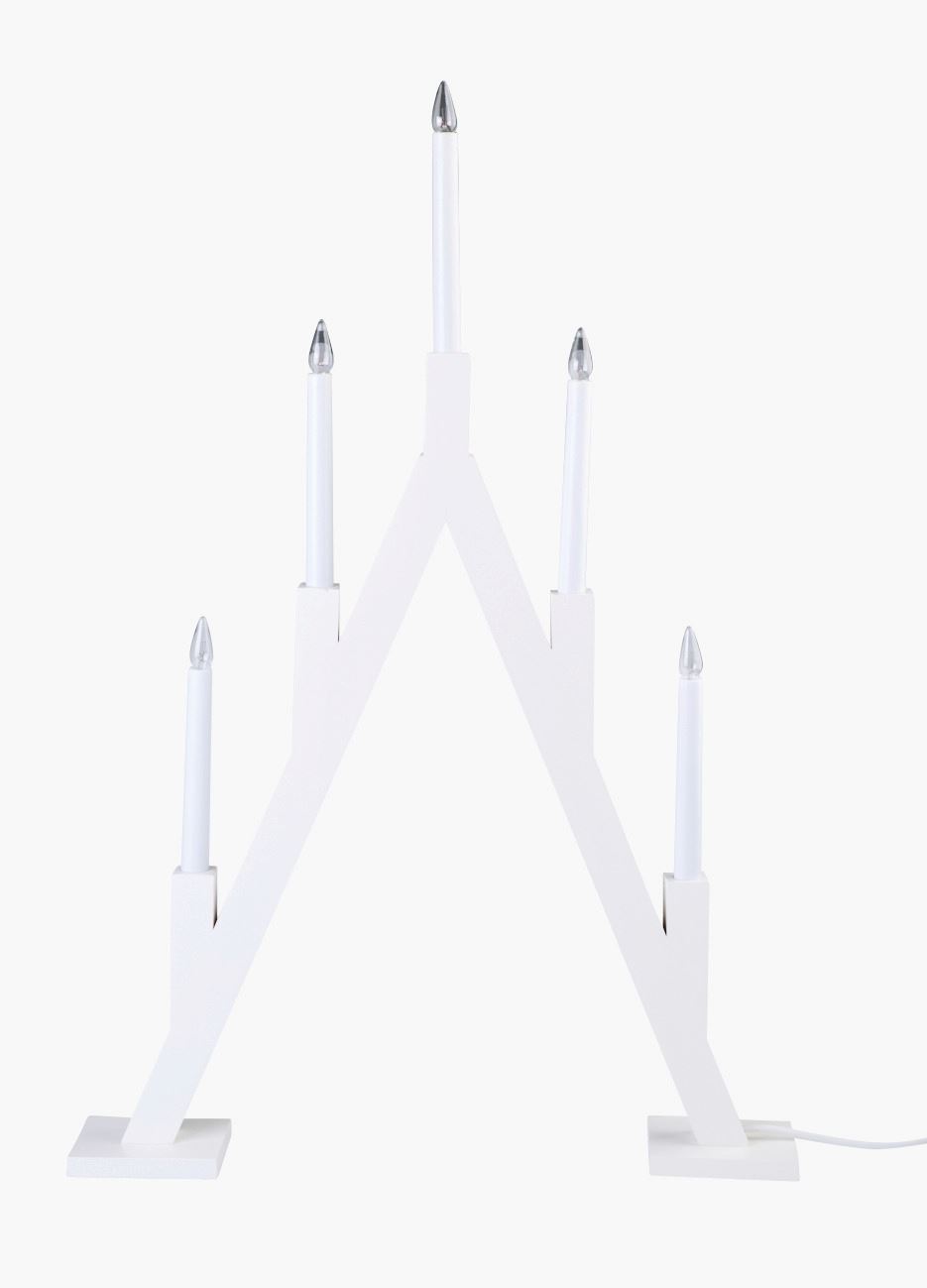 Adventsljusstake vit - 2
