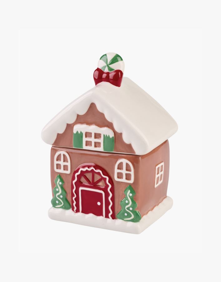 Burk med lock brun - 10x12,6x17,5 cm brun - 1
