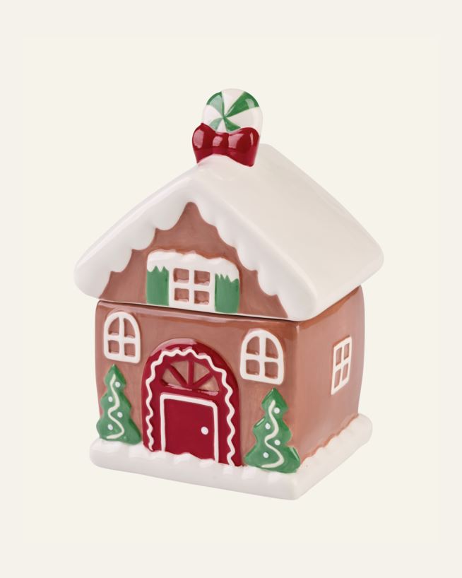 Burk med lock brun - 10x12,6x17,5 cm brun - 1