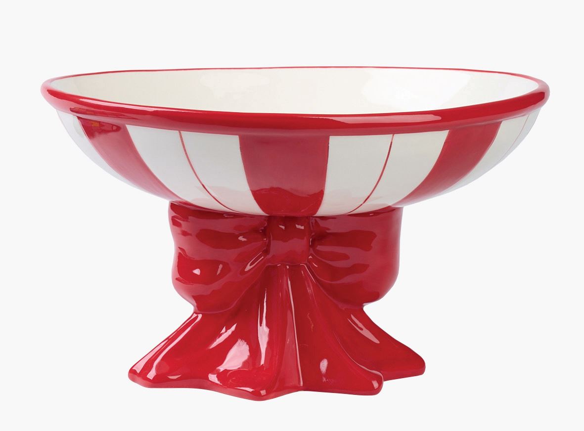 Skål på fot  röd - ø26 h15 cm röd - 1