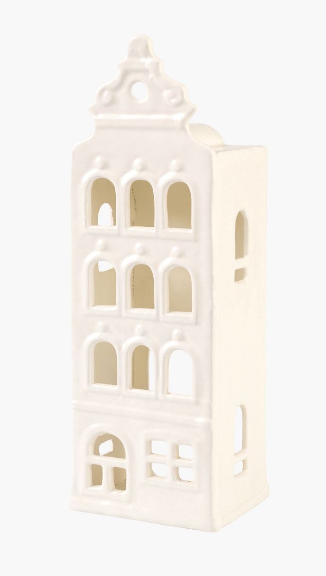 Värmeljushållare vit - 10,7x9x30,3 cm vit - 1