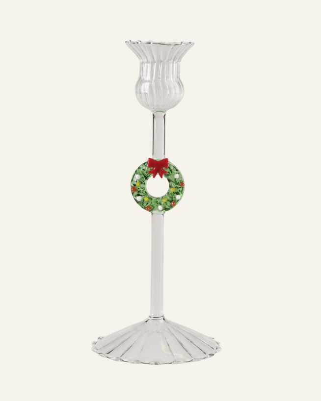 Ljusstake multi/grön - 9x9x20 cm multi/grön - 1