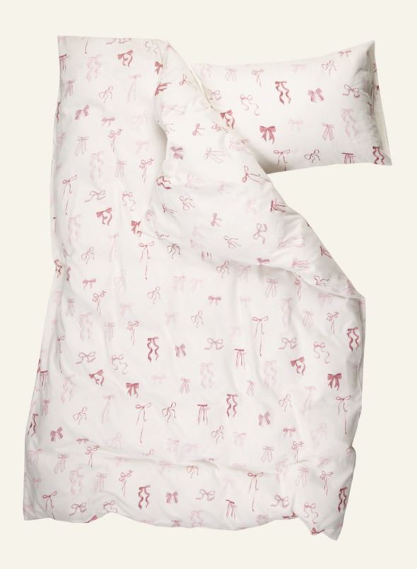 Påslakanset i flanell multi/rosa - 2