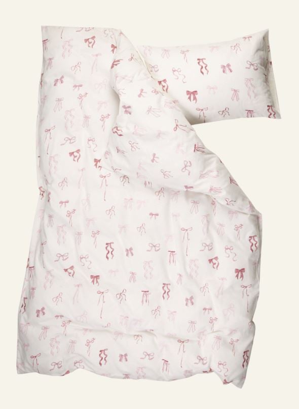 Påslakanset i flanell multi/rosa - 2