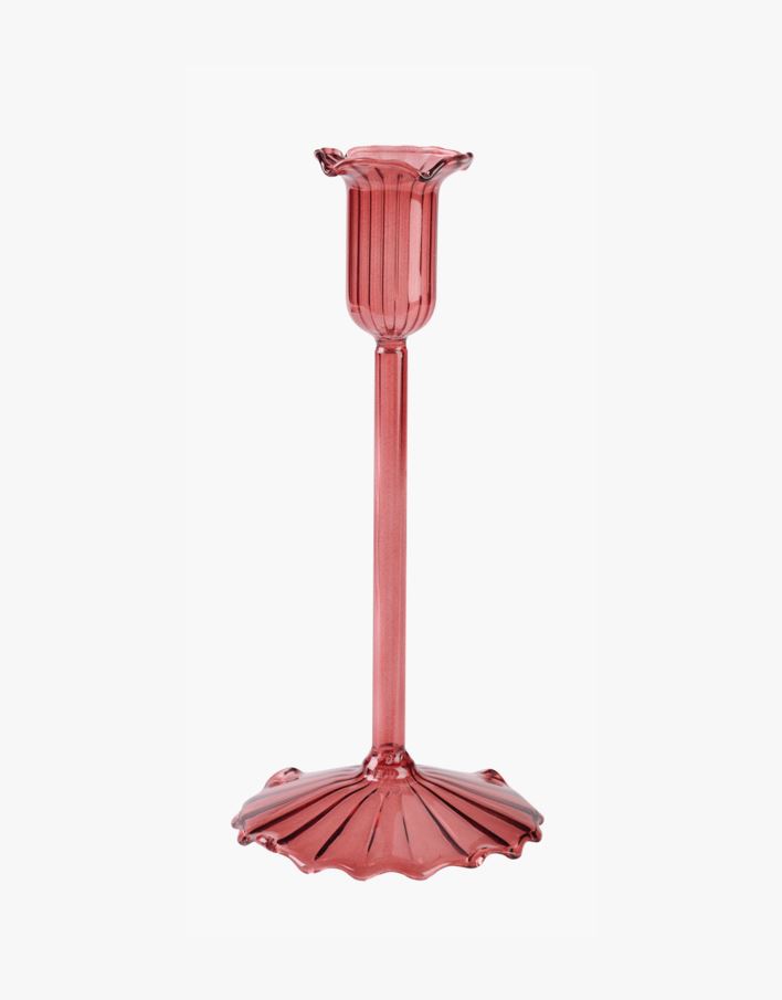 Ljusstake röd - 9x9x20 cm röd - 1