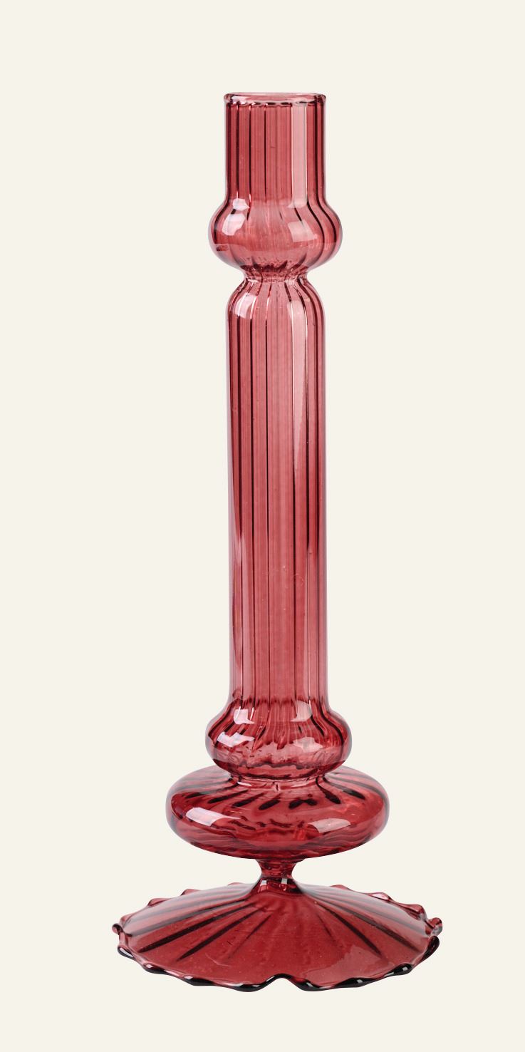 Ruby ljusstake röd - Hemtex