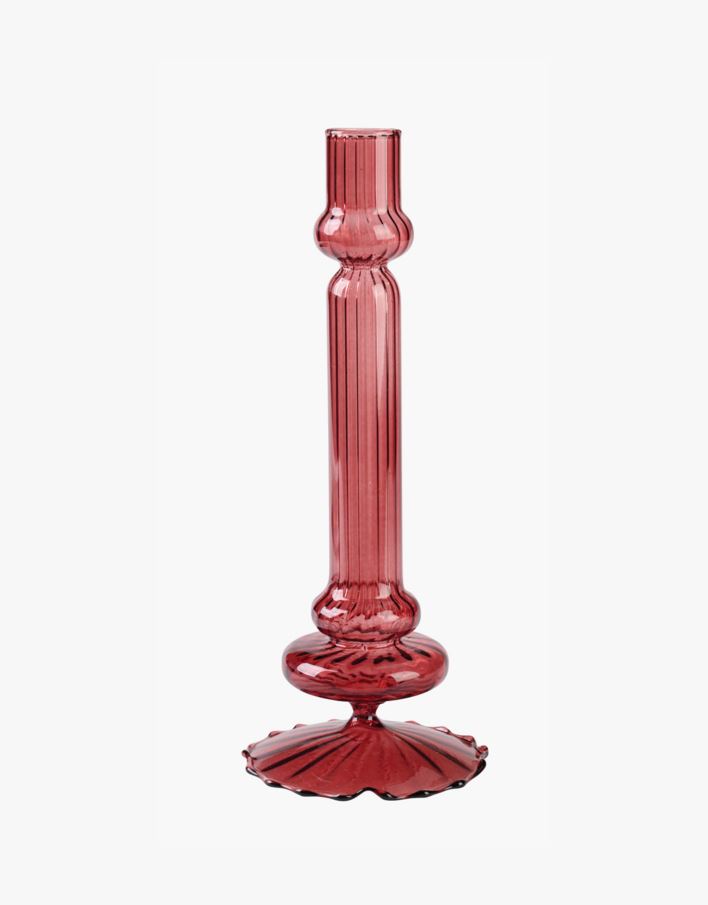 Ljusstake röd - 9x9x22 cm röd - 1