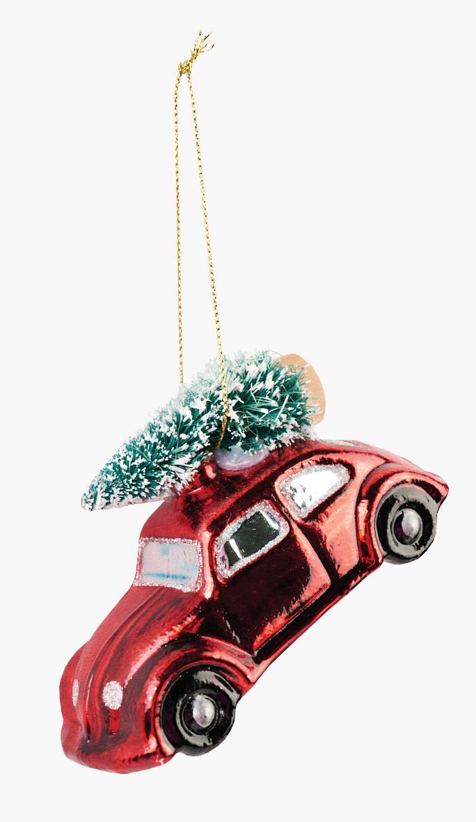 Julgransdekoration röd - 11x9x5,5 cm röd - 1