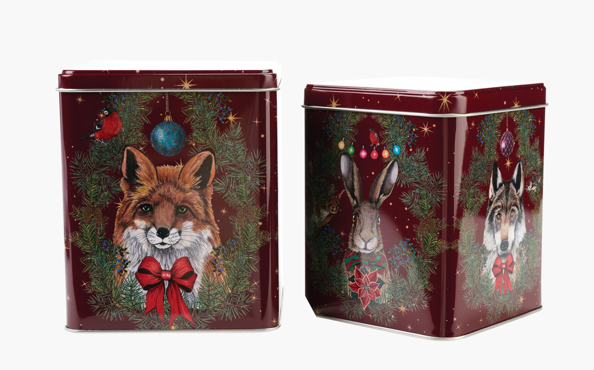 2pk burkar röd - 12,5x15 cm röd - 1