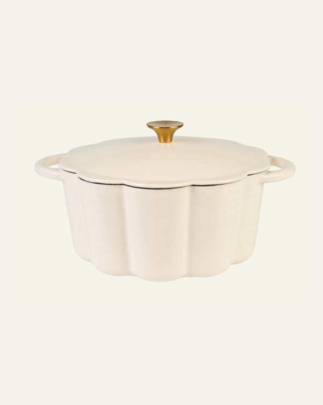 Gjutjärnsgryta rund creme - 4300ml creme - 1