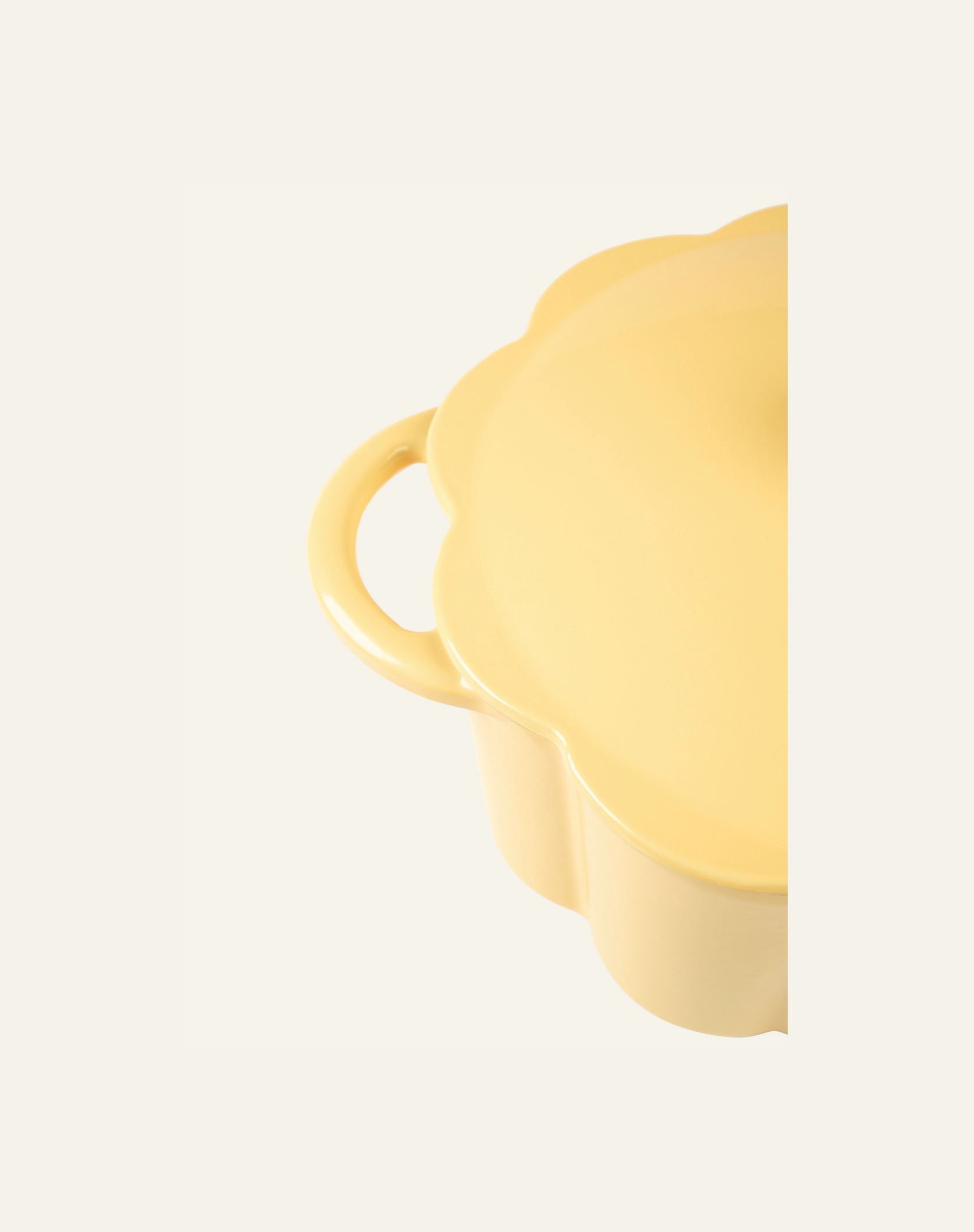 Gjutjärnsgryta rund gul - 4