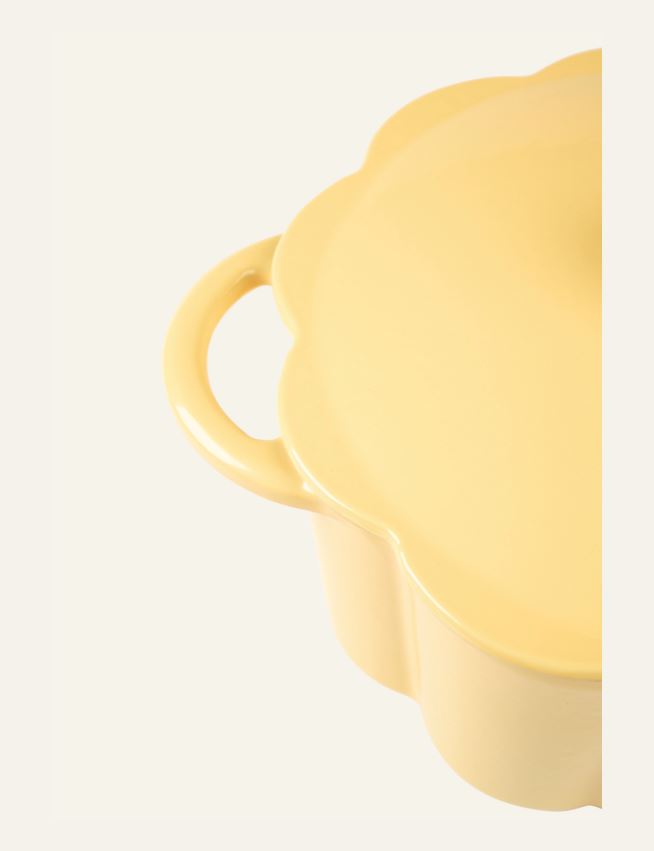 Gjutjärnsgryta rund gul - 4