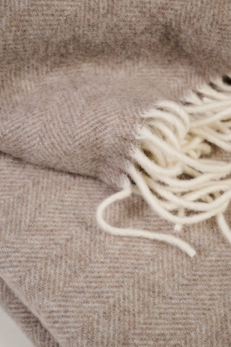 Ullpläd ljusbrun - 2