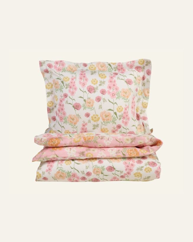 Påslakanset i satin multi/rosa - 230x220 cm multi/rosa - 1