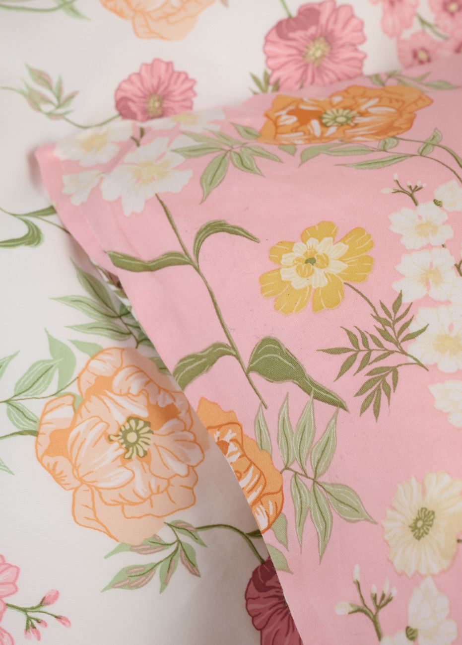 Påslakanset i satin multi/rosa - 2