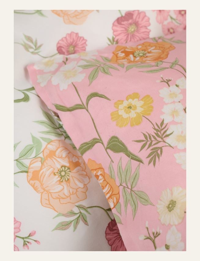 Påslakanset i satin multi/rosa - 2