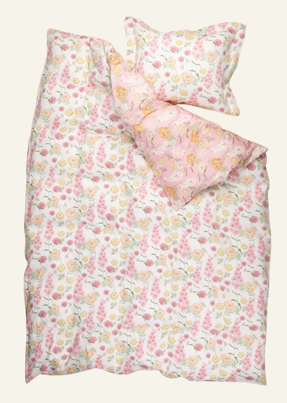 Påslakanset i satin multi/rosa - 3