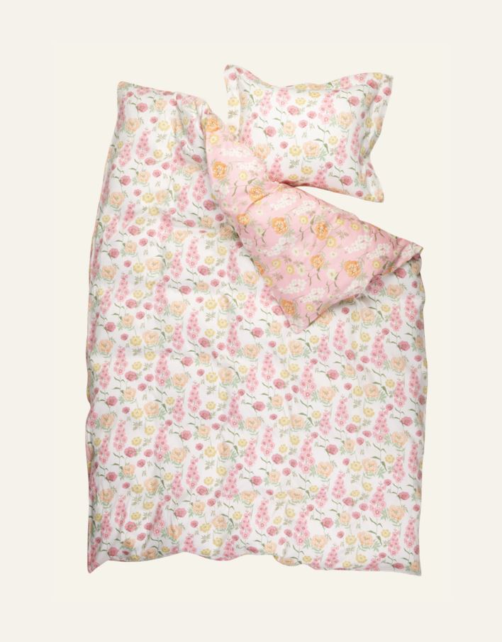 Påslakanset i satin multi/rosa - 3