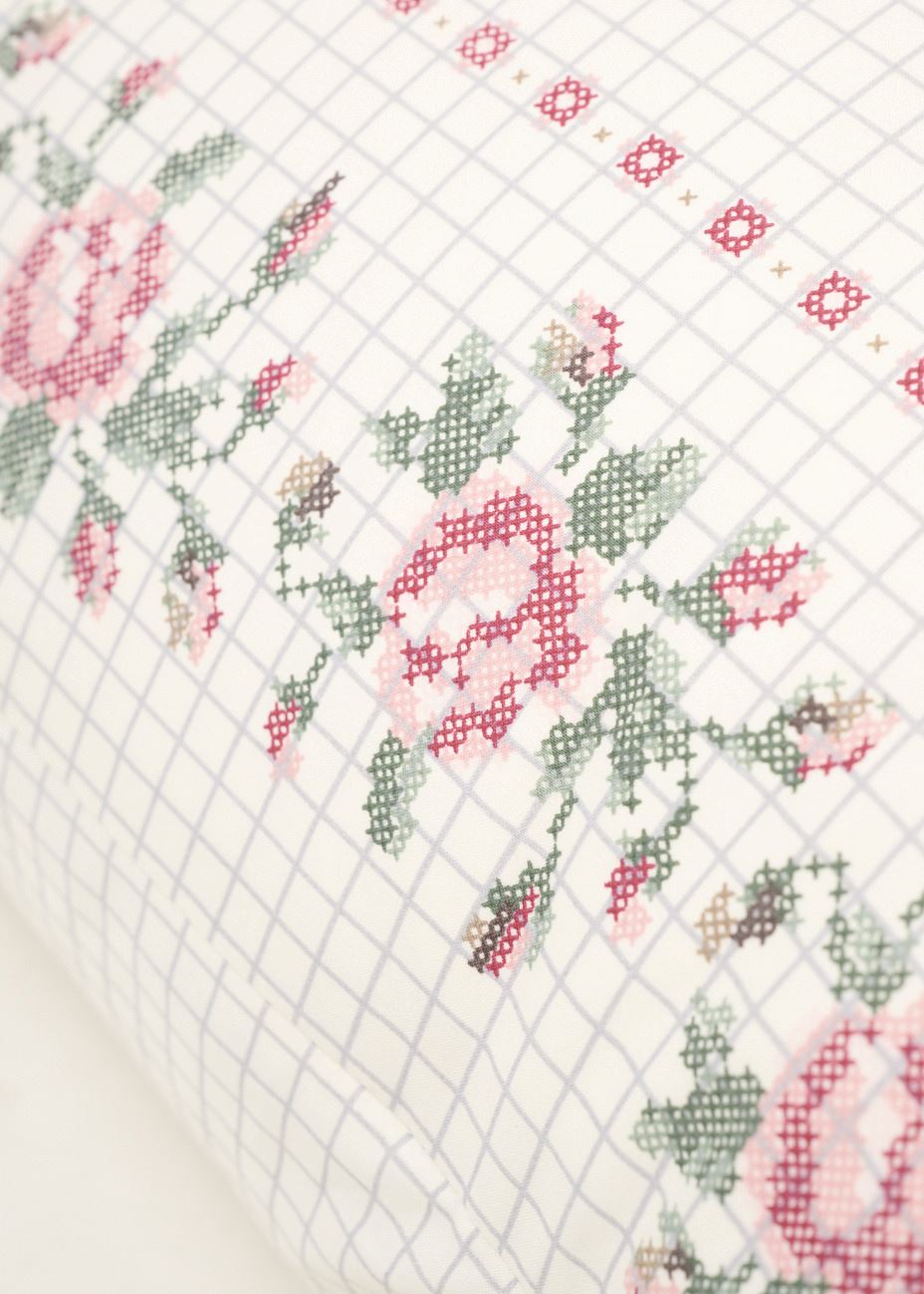 Örngott i bomull multi/rosa - 4