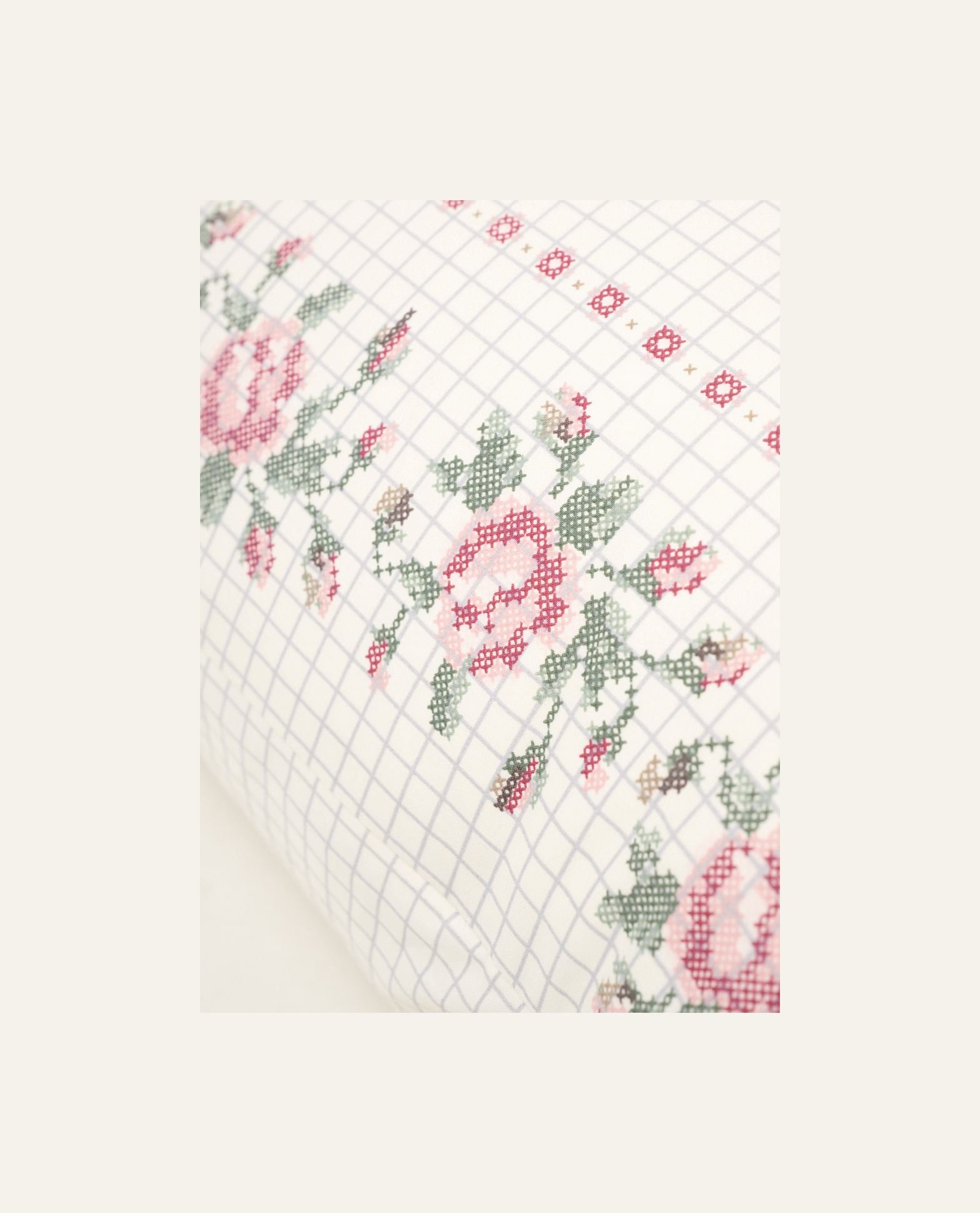 Örngott i bomull multi/rosa - 4