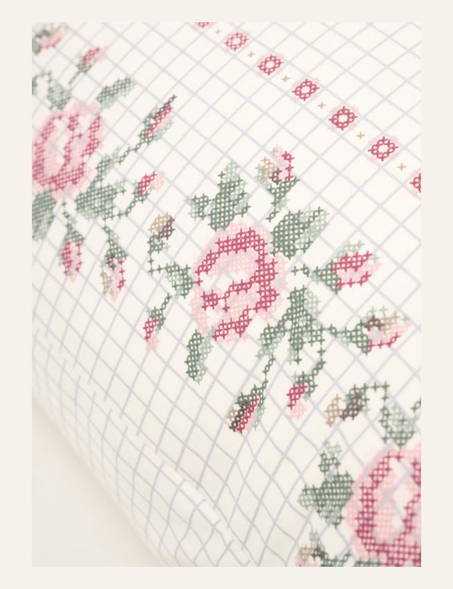 Örngott i bomull multi/rosa - 4