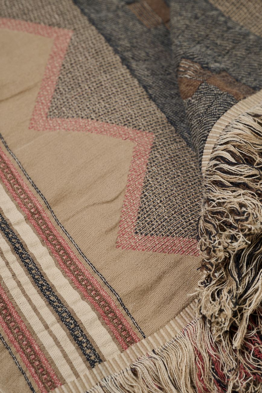 Pläd multi/brun - 2