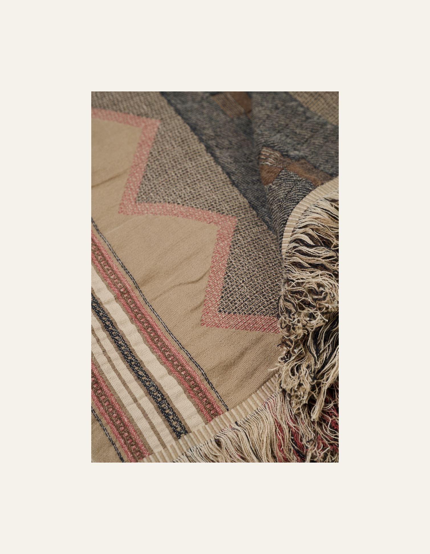 Pläd multi/brun - 2