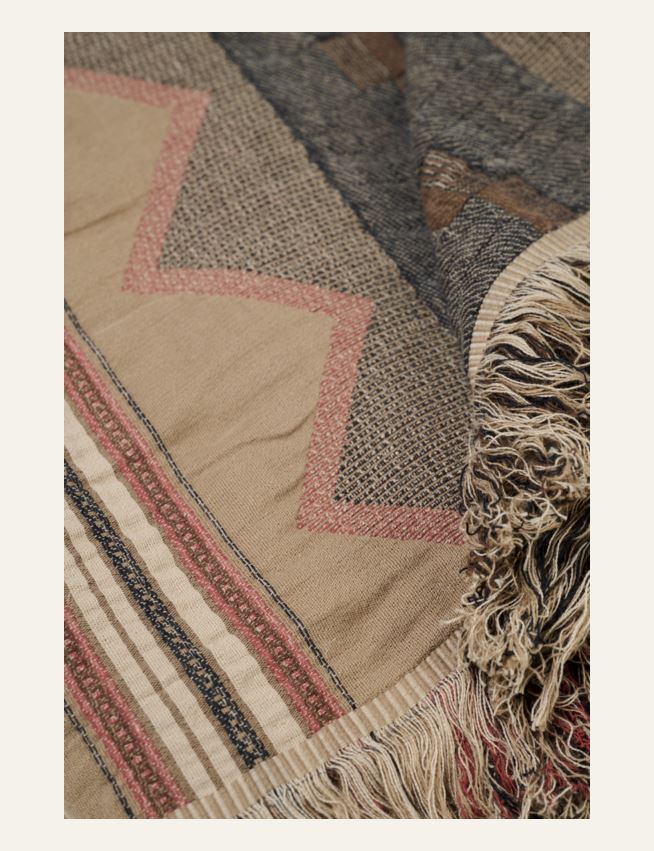 Pläd multi/brun - 2