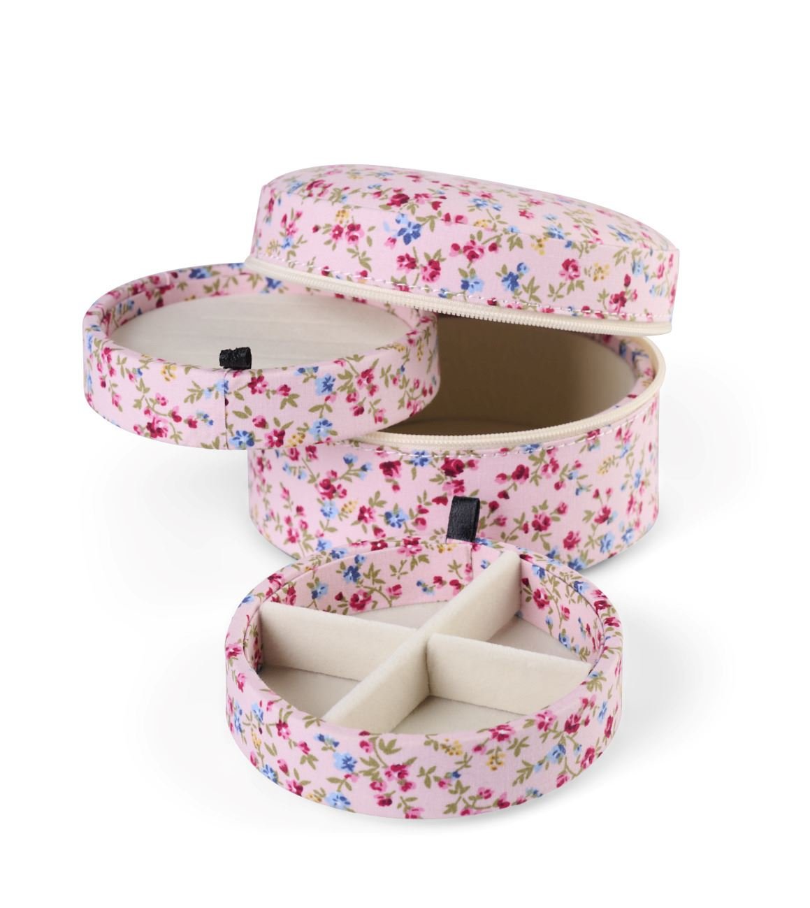 Smyckeskrin med dragkedja rosa - 3