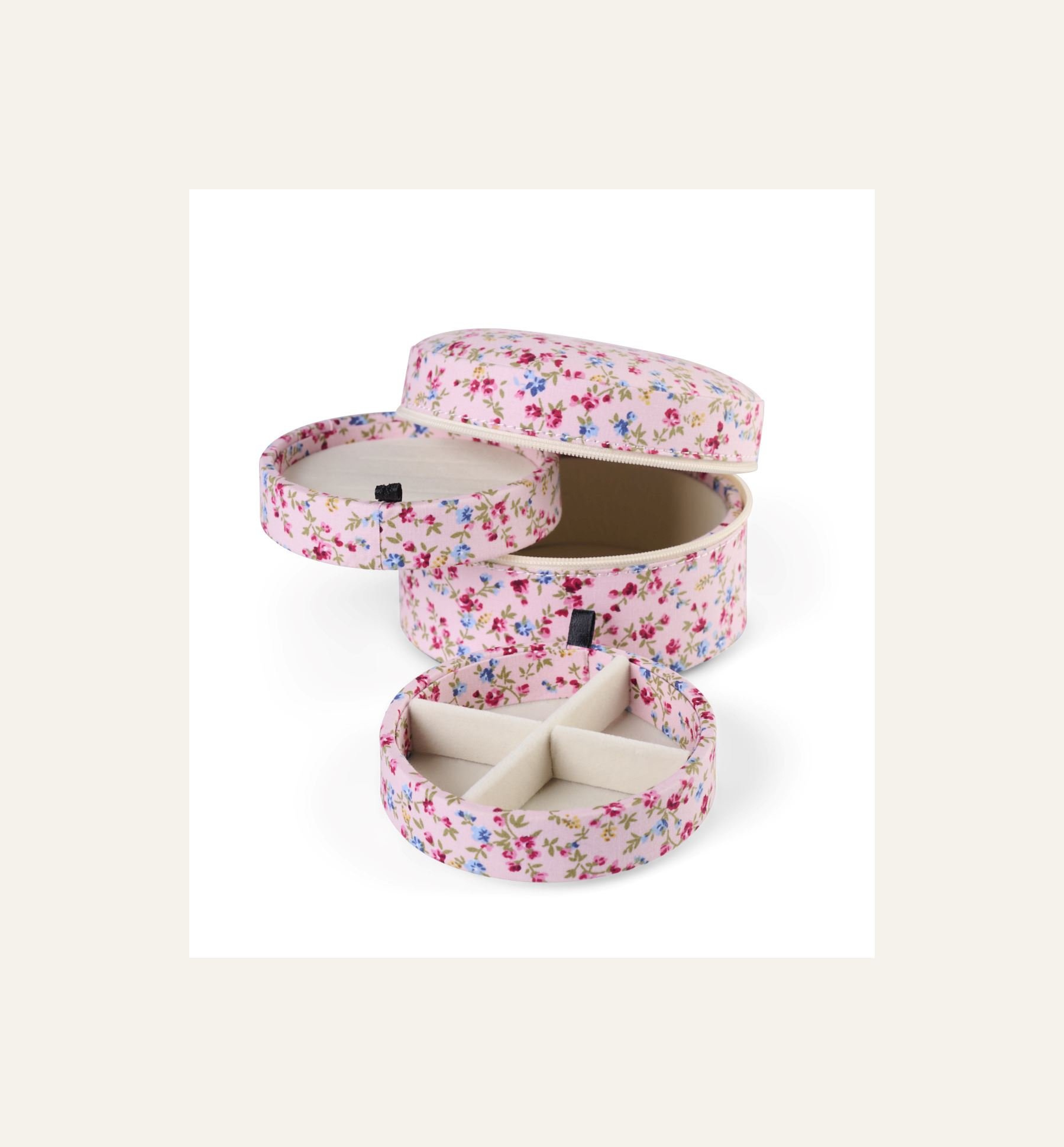 Smyckeskrin med dragkedja rosa - 3