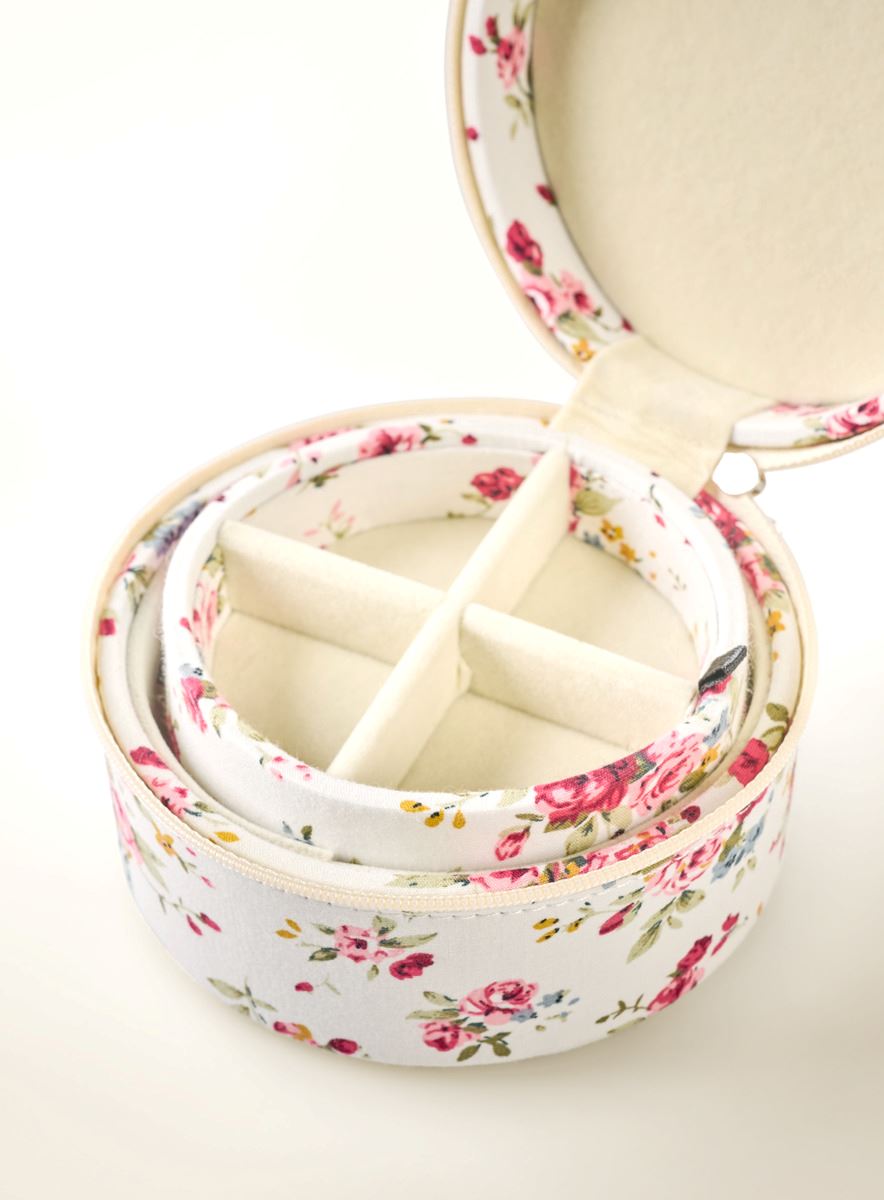 Smyckeskrin med dragkedja vit - 4