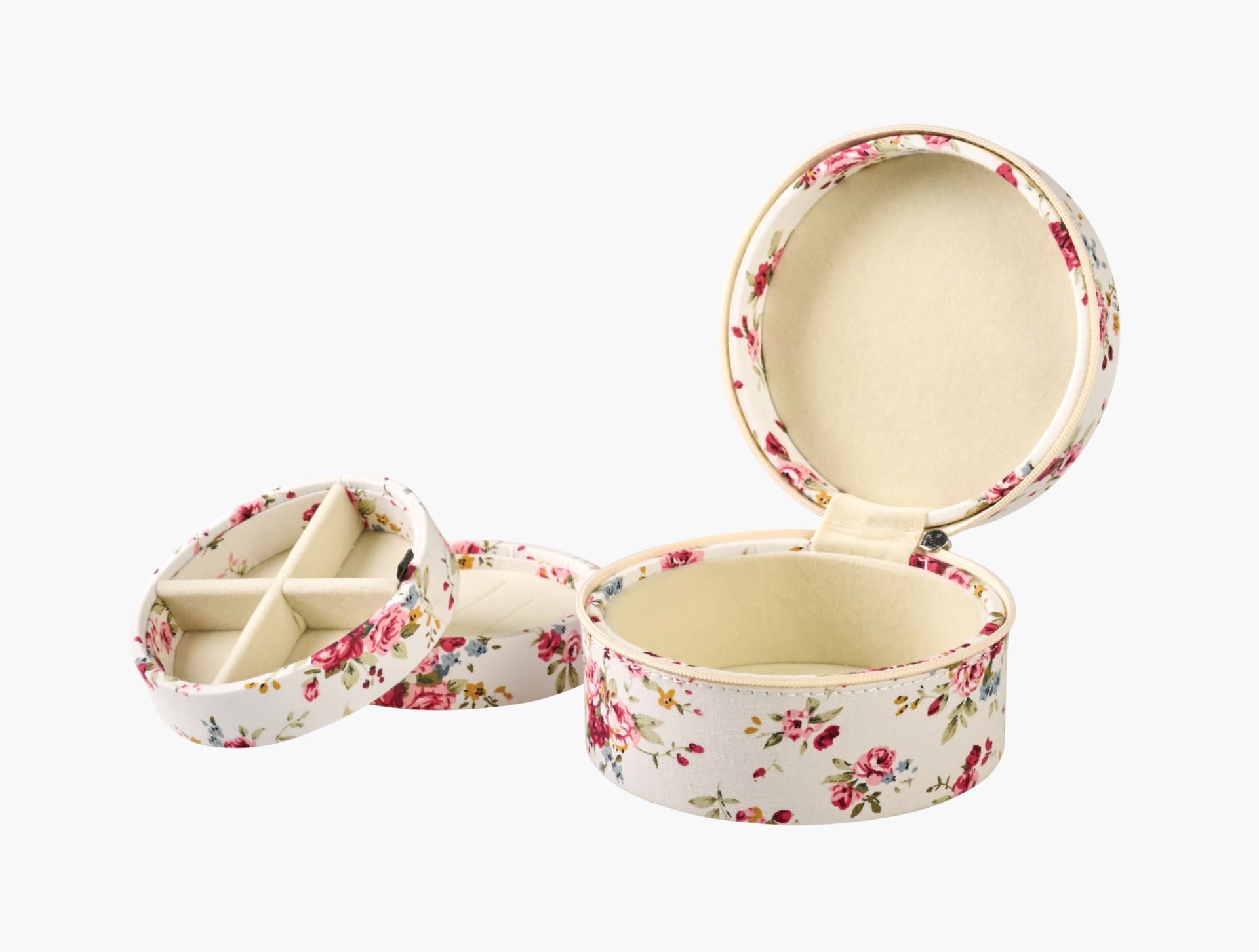 Smyckeskrin med dragkedja vit - 12x12 cm vit - 1