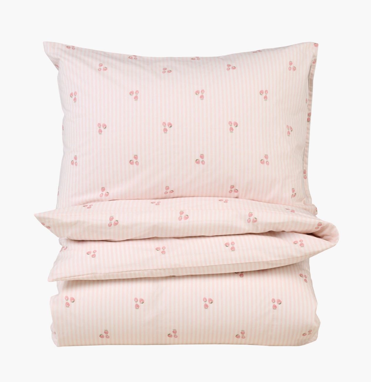 Påslakanset i bomull rosa - 150x210 cm rosa - 1