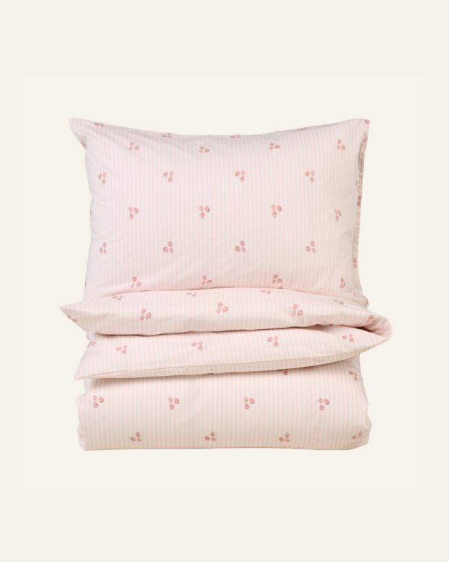 Påslakanset i bomull rosa - 150x210 cm/50x60 cm rosa - 1