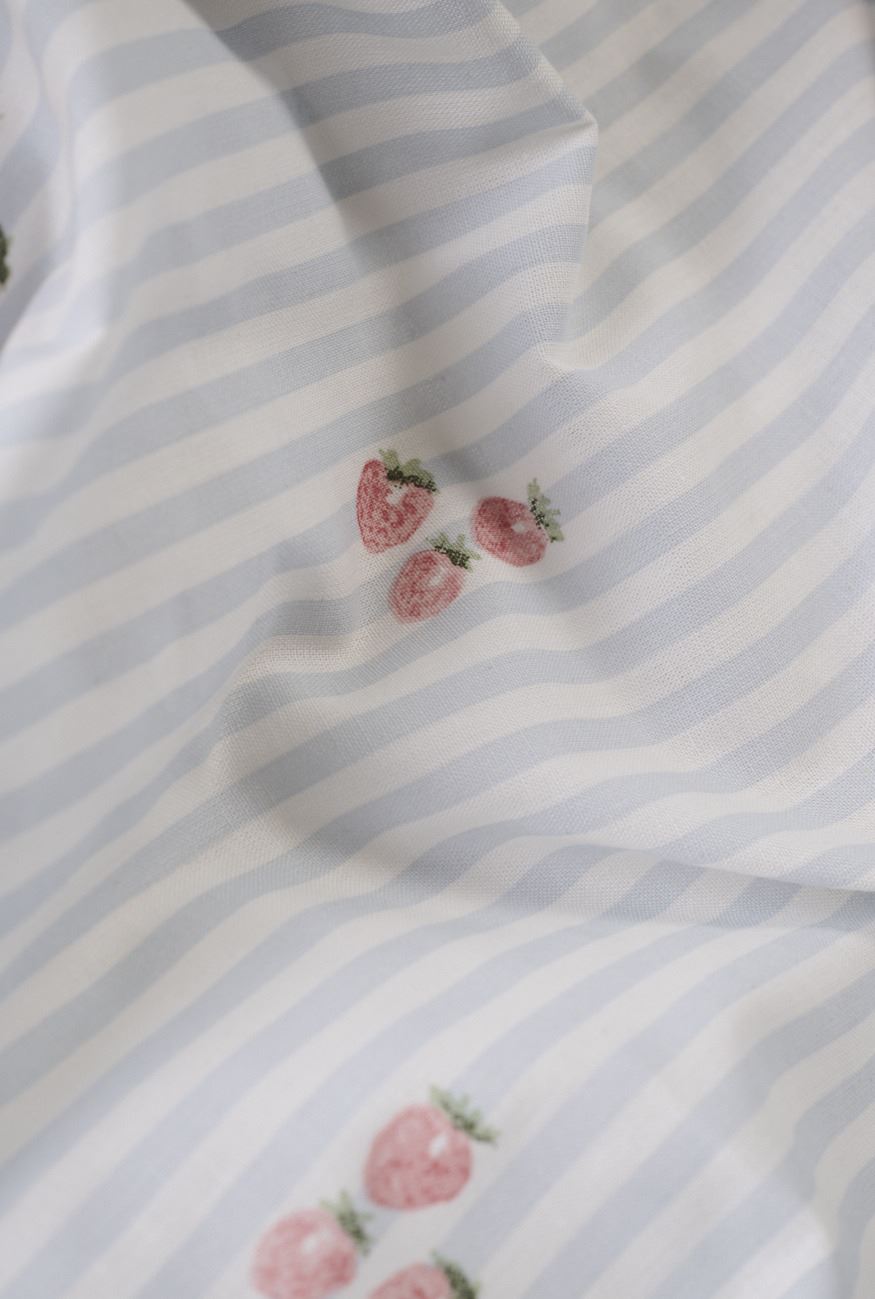 Påslakanset i bomull ljusblå - 4