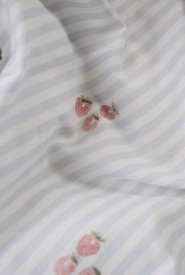 Påslakanset i bomull ljusblå - 4