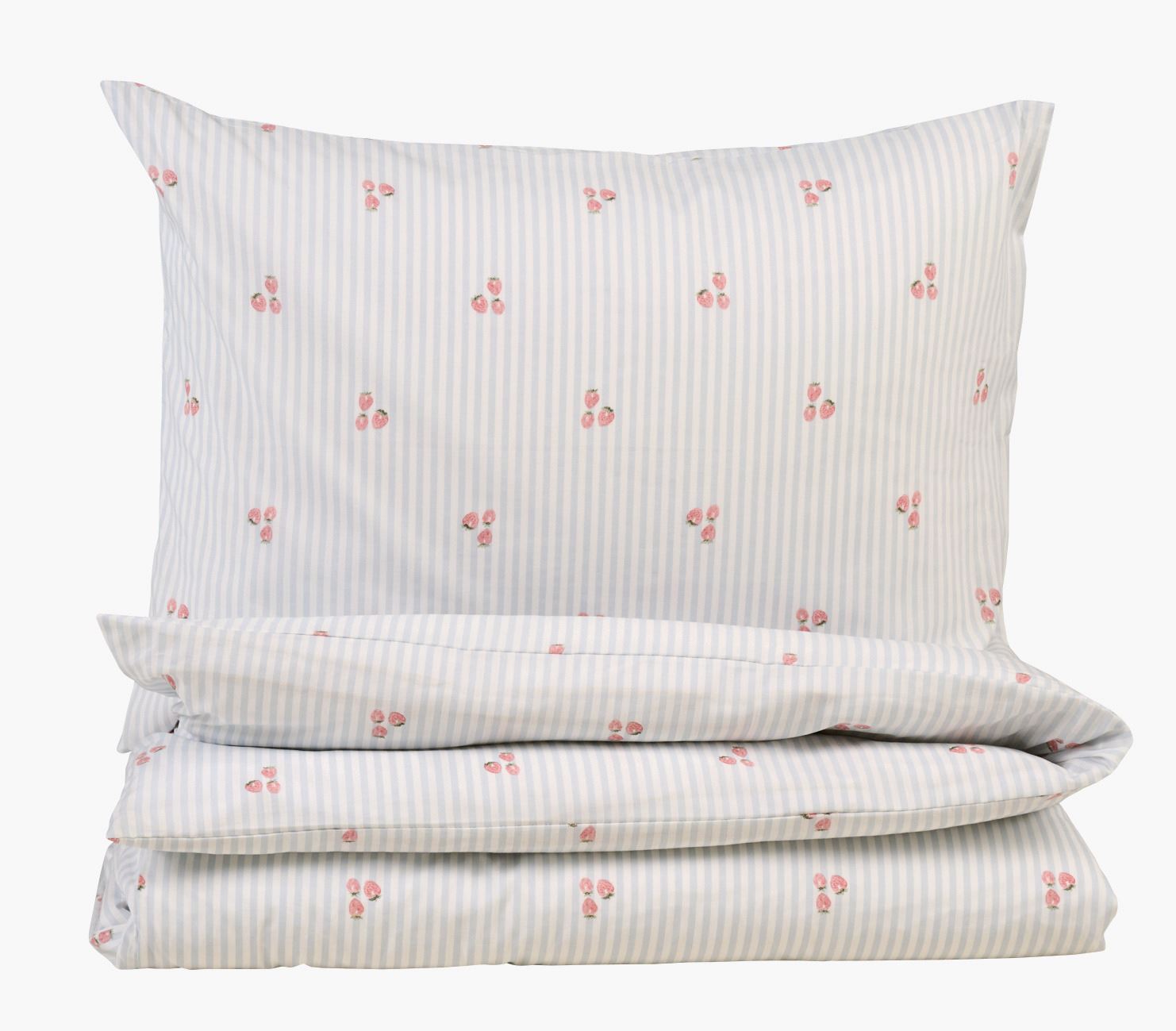 Påslakanset i bomull ljusblå - 150x210 cm ljusblå - 1