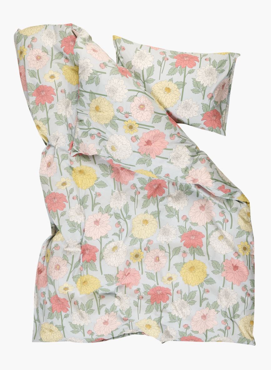 Påslakanset i bomull multi/blå - 2