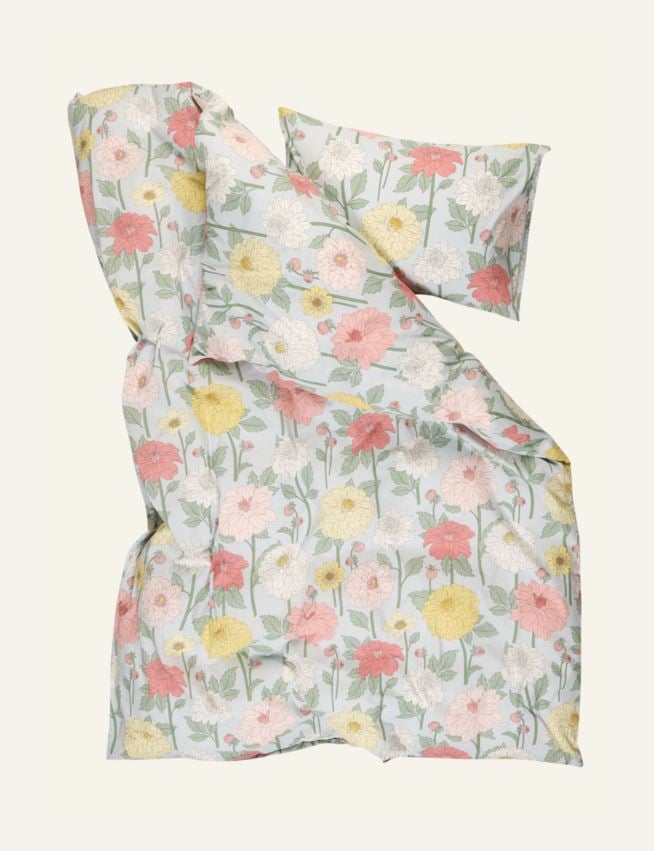 Påslakanset i bomull multi/blå - 2