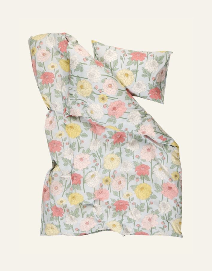 Påslakanset i bomull multi/blå - 2